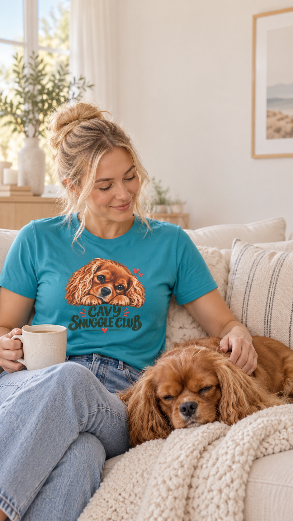 Cavy Snuggle Club Cavalier King Charles T-Shirt