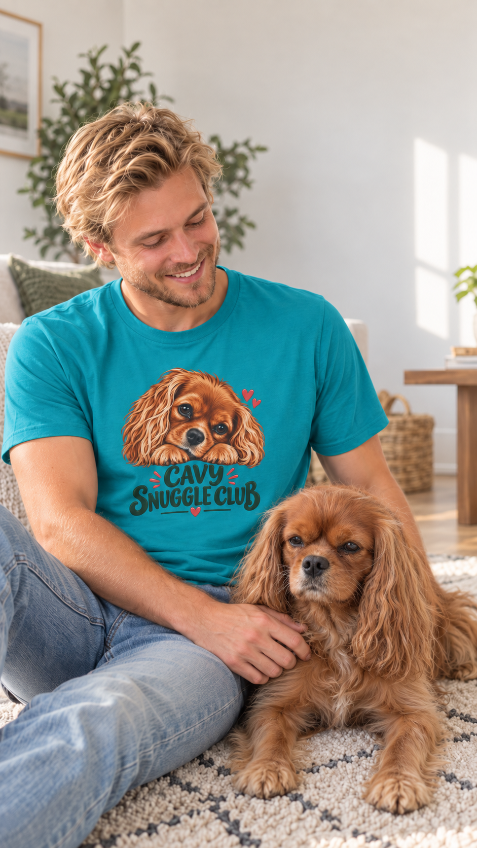 Cavy Snuggle Club Cavalier King Charles T-Shirt