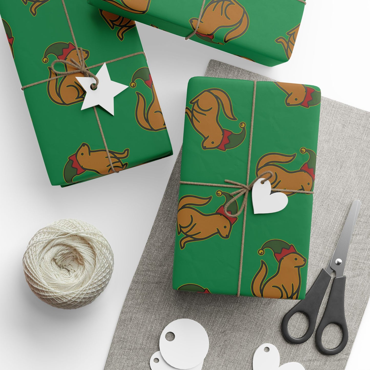 Otter Pattern Wrapping Paper — Elf Otter Gift Wrap for Otter Lovers