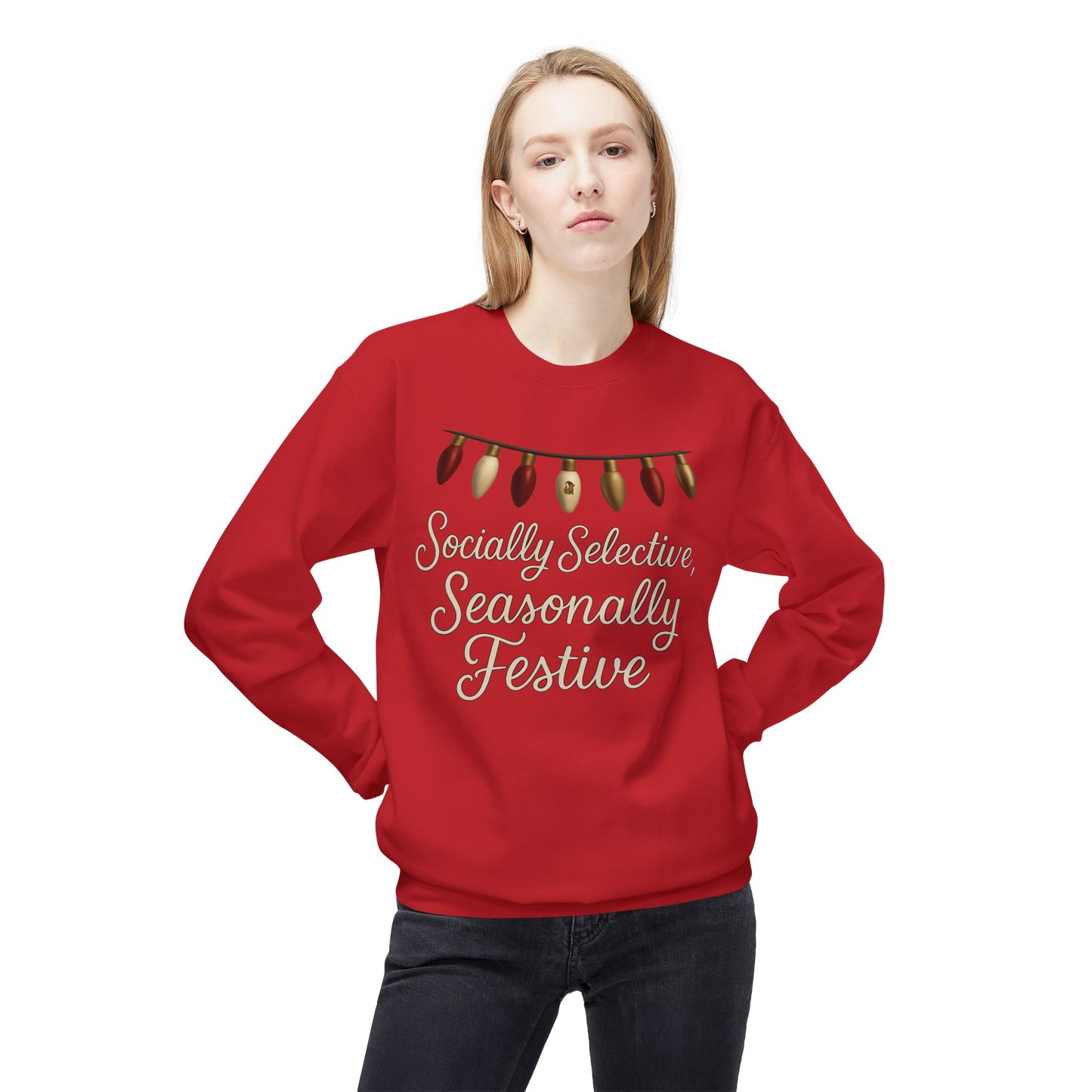 Socially Selective, Seasonally Festive - Crewneck Sweatshirt