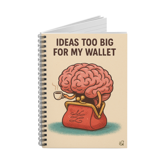 Ideas Too Big for My Wallet Spiral Notebook, Ruled Line