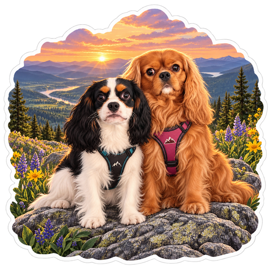 Better Together Sunset Cavalier Sticker